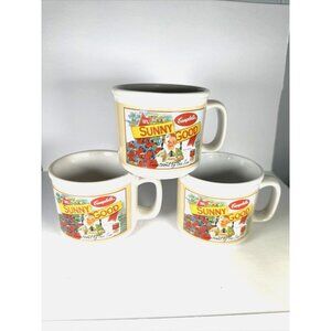 Lot of 3 2005 Campbell Soup Bowls with handles Sunny Good Sweeten By The Sun